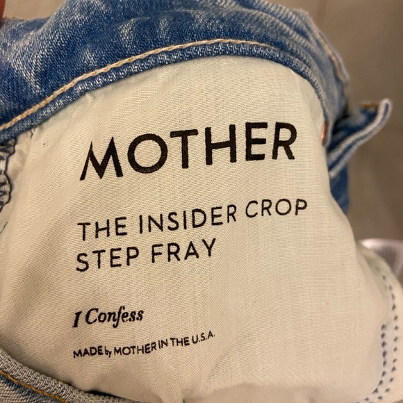 MOTHER Superior The insider Crop Step Fray I Confess Blue Size 26 - Picture 9 of 14
